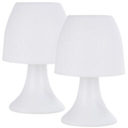 Urbn-Living Urbnliving Height 19Cm 2 Pcs Led Warm White Mini Table Lamp Battery Power Light Home Office Study Decor - thumbnail 2