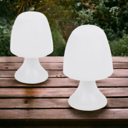 Urbn-Living Urbnliving Height 19Cm 2 Pcs Led Warm White Mini Table Lamp Battery Power Light Home Office Study Decor