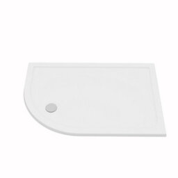 Royal Bathrooms 1200 X 800mm Left Handed Offset Quadrant Stone Shower Enclosure Tray Gloss White 30mm Slimline - thumbnail 5