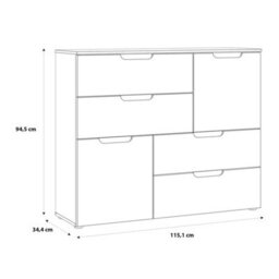 Sienna Abstract Chest Of In White/white High Gloss - thumbnail 9