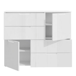 Sienna Abstract Chest Of In White/white High Gloss - thumbnail 4