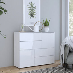 Sienna Abstract Chest Of In White/white High Gloss - thumbnail 5