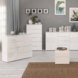 Sienna Abstract Chest Of In White/white High Gloss - thumbnail 6