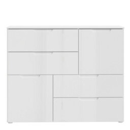 Sienna Abstract Chest Of In White/white High Gloss - thumbnail 2