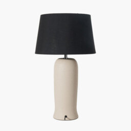 Pacific Lifestyle Cream Texture Ceramic Table Lamp With Face Detail - thumbnail 4