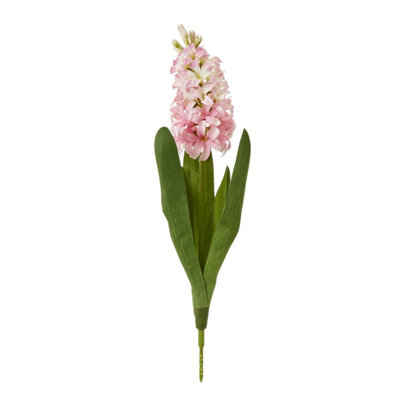Wyld Haus Set Of 3 Pink Artificial Hyacinth Stems - Realistic Silk Flowers For Home Décor - image 1