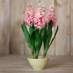 Wyld Haus Set Of 3 Pink Artificial Hyacinth Stems - Realistic Silk Flowers For Home Décor - thumbnail 4