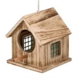 Wood Color-Hanging Wooden Bird House Feeder Garden Feeding Station Outdoor Bird Supplies - thumbnail 1