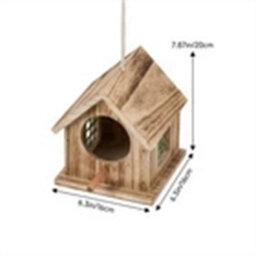 Wood Color-Hanging Wooden Bird House Feeder Garden Feeding Station Outdoor Bird Supplies - thumbnail 2