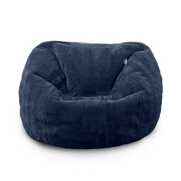rucomfy Beanbags Rucomfy Slouchbag Kids Bean Bag - Faux Fur - Navy Bean Bag For Children - thumbnail 2