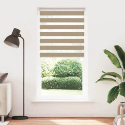 Berkfield Modern Zebra Blind Sand Brown 115X200 Cm Fabric Width 110.9 Cm Polyester
