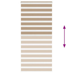 Berkfield Modern Zebra Blind Sand Brown 115X200 Cm Fabric Width 110.9 Cm Polyester - thumbnail 5