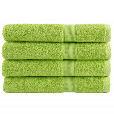 Berkfield Premium Towels Solund 4 Pcs Apple Green 100X200 Cm 600 Gsm - image 1