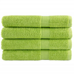 Berkfield Premium Towels Solund 4 Pcs Apple Green 100X200 Cm 600 Gsm - thumbnail 1