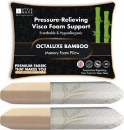 istyle mode 2X Bamboo Cover Visco Memory Foam Pillow - thumbnail 1