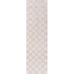 The Rugs Loft Ivory Checkerboard Living Room Area Rug And Runners Soft Pile - thumbnail 9