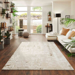 Styrus Modern Living Room Rug - Abstract Area Rugs Beige 160X230 Cm