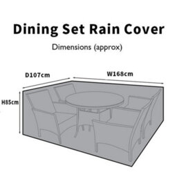 Rain Cover For Valencia Rattan 4 Seater Dining Set Weather Protection - thumbnail 1
