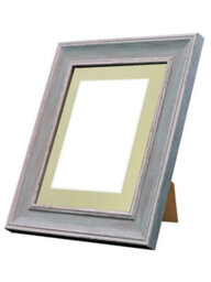 Frames By Post Scandi Distressed Blue Frame With Light Grey Mount For Image Size 6 X 4 Inch - thumbnail 4