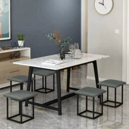 5-In-1 Nesting Stool Convertible Ottoman Cube Heavy-Duty Stackable Makeup Stool - thumbnail 6