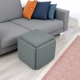 5-In-1 Nesting Stool Convertible Ottoman Cube Heavy-Duty Stackable Makeup Stool - thumbnail 5