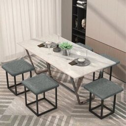 5-In-1 Nesting Stool Convertible Ottoman Cube Heavy-Duty Stackable Makeup Stool - thumbnail 4