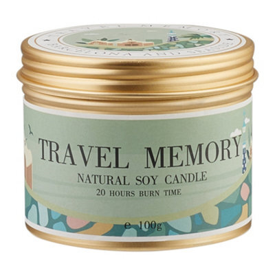 Living And Home Long-Lasting Fuzzy Kiwi Fruit Scented Soy Wax Candle In Travel-Ready Aluminum Tin With Lead-Free Cotton Wick - image 1