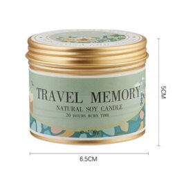 Living And Home Long-Lasting Fuzzy Kiwi Fruit Scented Soy Wax Candle In Travel-Ready Aluminum Tin With Lead-Free Cotton Wick - thumbnail 8