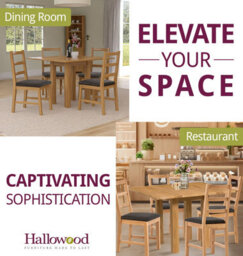 Hallowood Furniture Waverly Small Folding Table With 4 Ladder Back Oak Chairs With Charcoal Fabric Seats - thumbnail 6