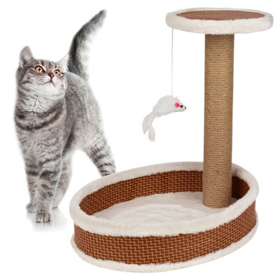 Urbn-Living Urbnliving 40Cm Height Cat Tree Scratcher Climbing Post Toy Kitten Climbing Tower With Toy Mouse - image 1