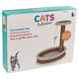 Urbn-Living Urbnliving 40Cm Height Cat Tree Scratcher Climbing Post Toy Kitten Climbing Tower With Toy Mouse - thumbnail 2