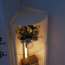 Homcom Led Floor Lamp With Shelves, Dimmable Standing Lamp With Foot Switch - thumbnail 8