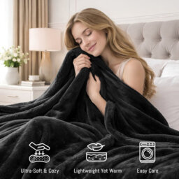 Pamposh Flannel Fleece King Size Throw Blankets Microfiber Solid Blankets For Bed And Couch Ultrasoft Plush Fleece Blanket - thumbnail 3