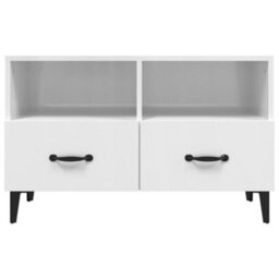 Berkfield Sturdy Tv Cabinet High Gloss White 80X36X50 Cm Engineered Wood - thumbnail 6