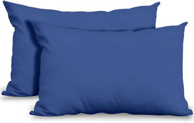 Gaveno Cavailia Percale Plain Pillowcase Blue, Pair