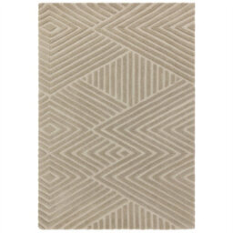 Taupe Handmade Wool Modern Easy To Clean Handmade Geometric Dining Room Bedroom And Living Room Rug-120Cm X 170Cm - thumbnail 5