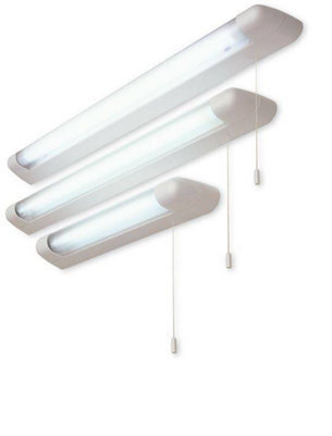 Luminosa Lighting Luminosa 1 Light 18W Switched Over Mirror Fluorescent Strip Light White Ip44