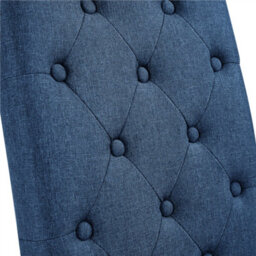 Yaheetech Set Of 2 Blue Upholstered Dining Chairs Classic Fabric Chairs With High Back - thumbnail 9