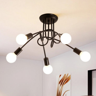 Vintage Ceiling Light Industrial Chandelier 5-Fimmig E27 Kitchen Living Room - image 1
