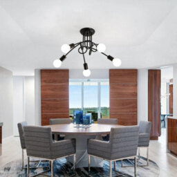 Vintage Ceiling Light Industrial Chandelier 5-Fimmig E27 Kitchen Living Room - thumbnail 6