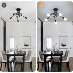Vintage Ceiling Light Industrial Chandelier 5-Fimmig E27 Kitchen Living Room - thumbnail 5