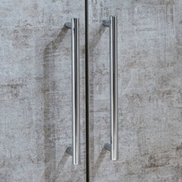 Homestylestore 810mm Concrete Grey Floorstanding Bathroom Vanity Unit And Chrome T Bar Handle - thumbnail 3