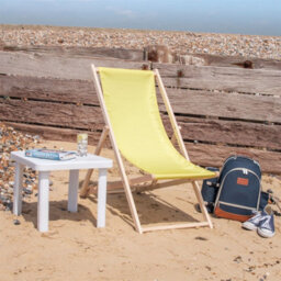 Harbour Housewares Folding Wooden Deck Chairs - Yellow - Pack Of 4 - thumbnail 6