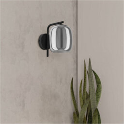 Loops Stylish Modern Black Wall Light For Indoor Home Decoration - thumbnail 3