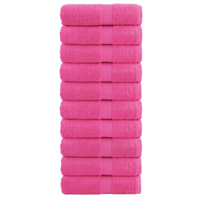Berkfield Premium Wash Towels Solund 10 Pcs Pink 30X30 Cm 600 Gsm - image 1