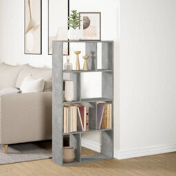 Berkfield Durable Bookcase Concrete Grey 60X20X120 Cm Engineered Wood - thumbnail 4