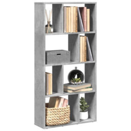 Berkfield Durable Bookcase Concrete Grey 60X20X120 Cm Engineered Wood - thumbnail 2