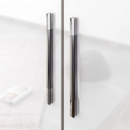 High Gloss 2 Doors Wardrobe White&oak Bedroom Furniture With Mirror Hanging Rail - thumbnail 6