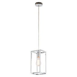 Luminosa Lighting Luminosa Industrial And Retro Hanging Pendant Chrome 1 Light , E27 - thumbnail 2