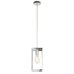 Luminosa Lighting Luminosa Industrial And Retro Hanging Pendant Chrome 1 Light , E27 - thumbnail 4